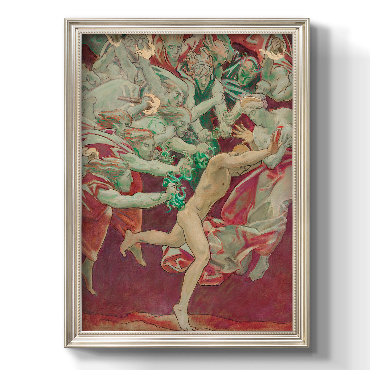 Orestes and the Furies - Ornate Framed Canvas Print