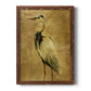 Gold Crane at Dusk II - Barnwood Framed Canvas Print