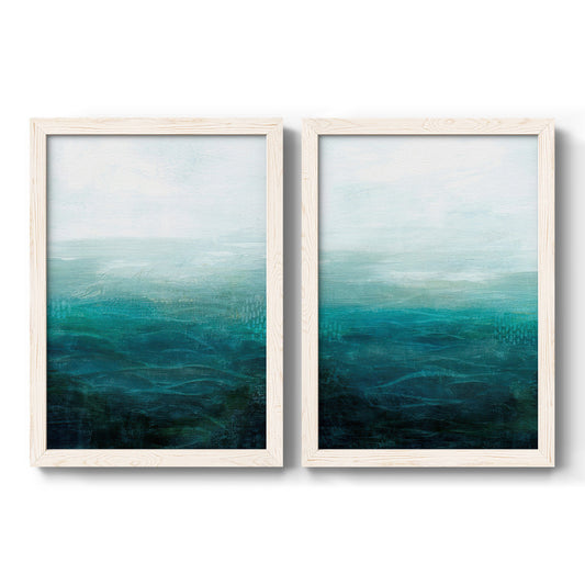 Drifting Sea I - Barnwood Framed Canvas Set