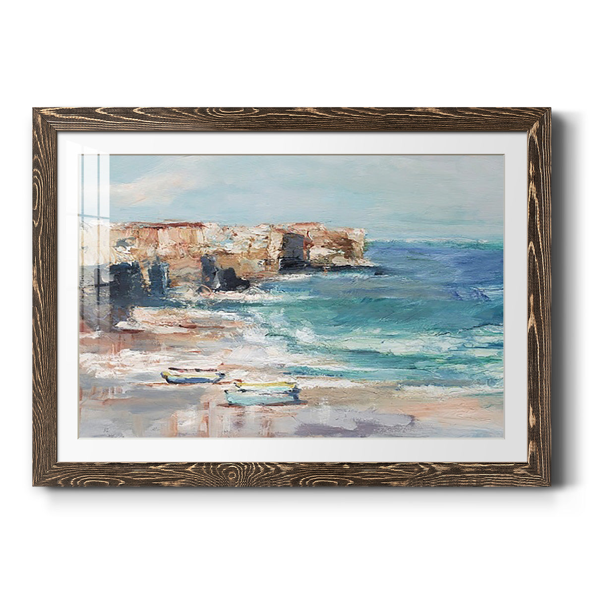 Sea Cliff Study I - Barnwood Framed Art Print
