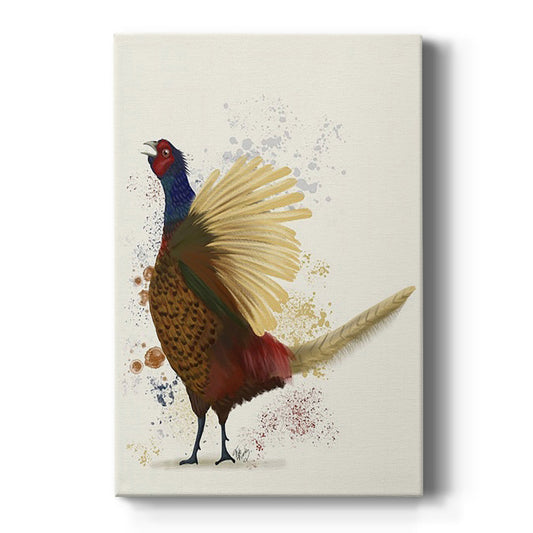 Pheasant Splash 8 Premium Gallery Wrapped Canvas - Ready to Hang