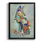 Fantastic Florals Fox, Sitting - Modern Framed Canvas Print