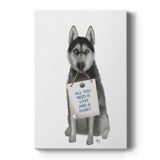 Love and Husky - Canvas Art Print