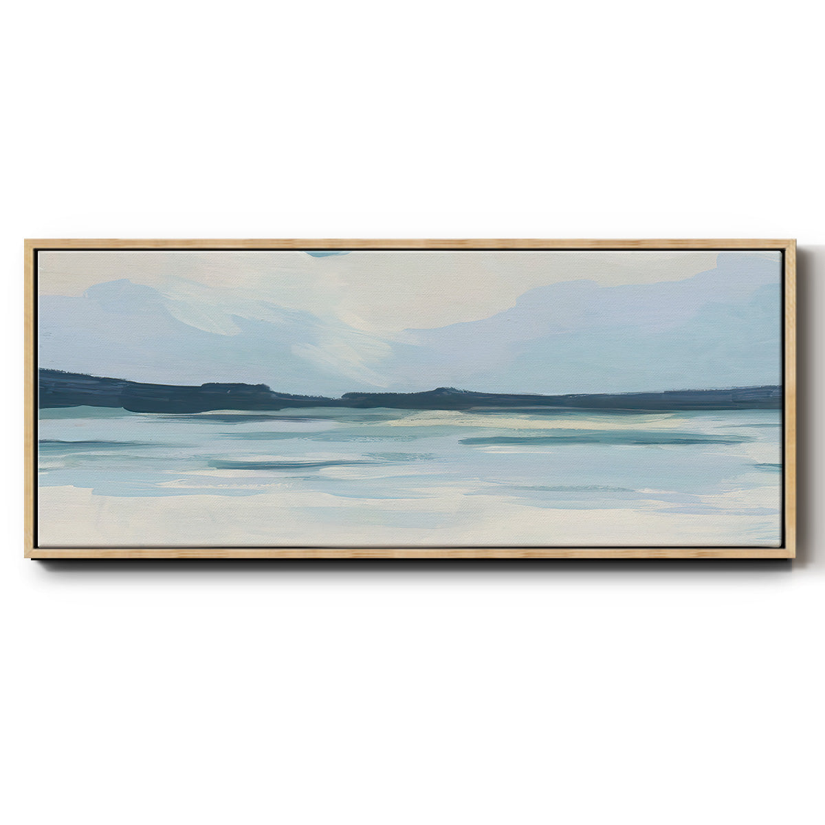 Cream Coastline I - Floater Framed Canvas Print
