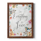 Spring Bird Love - Barnwood Framed Canvas Print