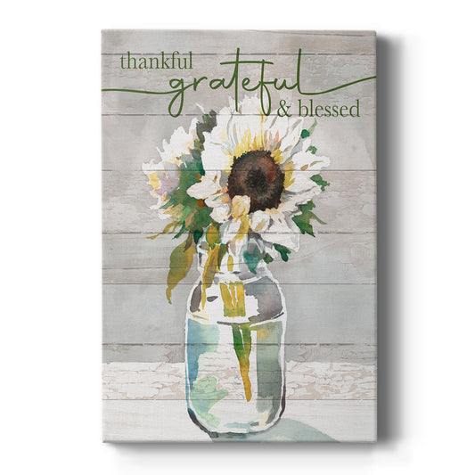 Thankful, Grateful, Blessed - Canvas Art Print