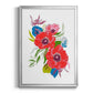 Brilliant Poppies II - Modern Framed Canvas Print