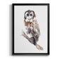 Barred Owl Impressions II - Modern Framed Canvas Print