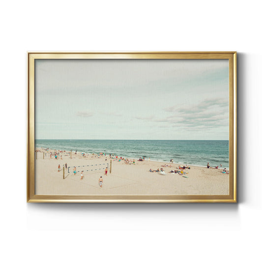 Day at the Beach - Modern Framed Canvas Print