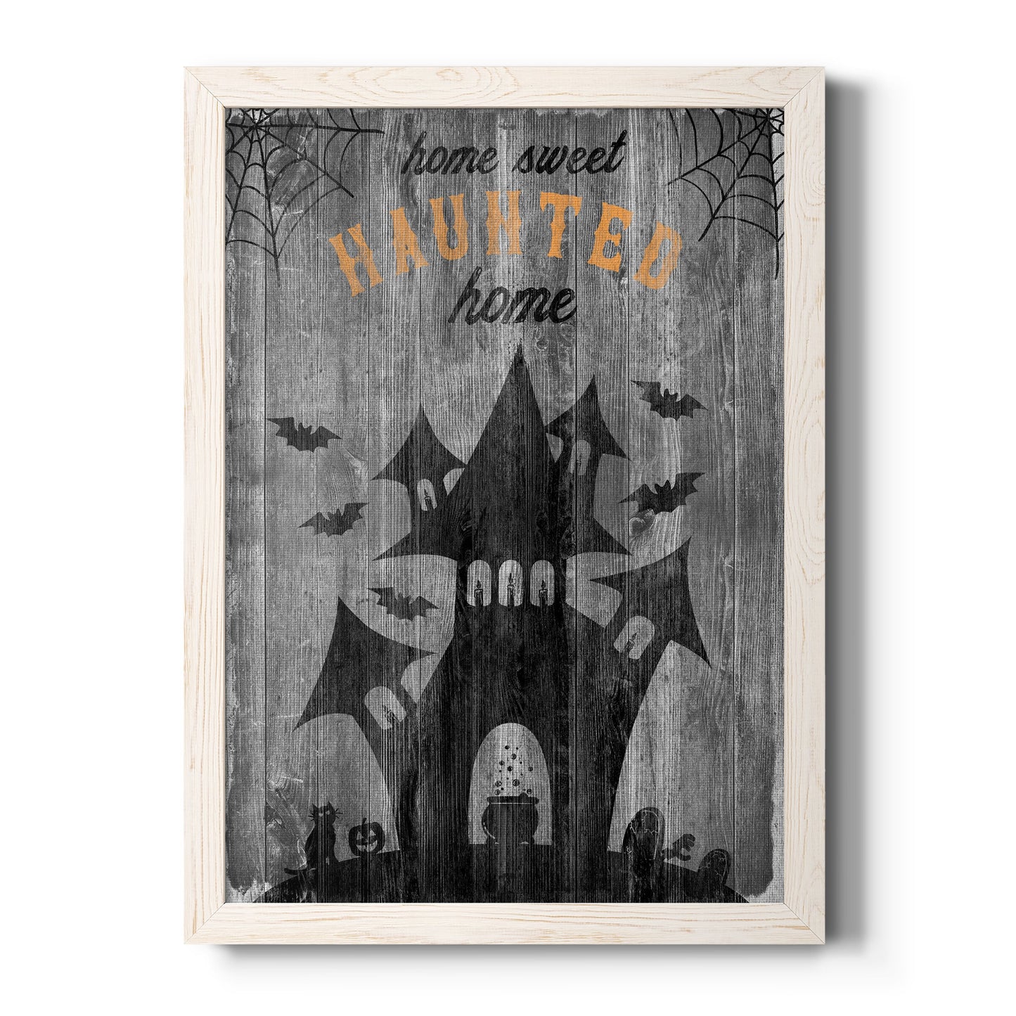 Haunted House - Premium Canvas Framed in Barnwood - Ready to Hang