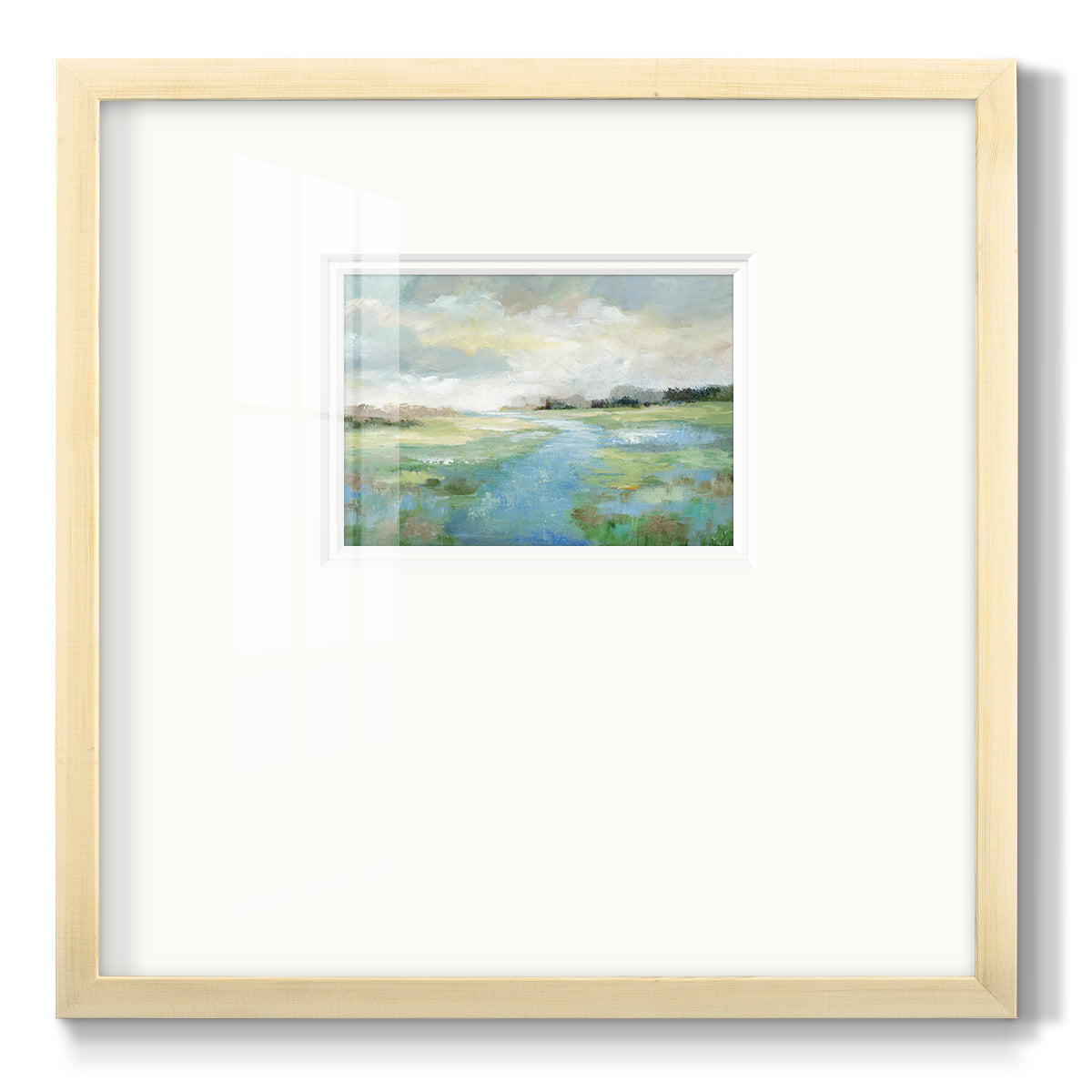 Winding Stream Premium Framed Print Double Matboard