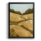 Scattered Sheep I - Modern Framed Canvas Print