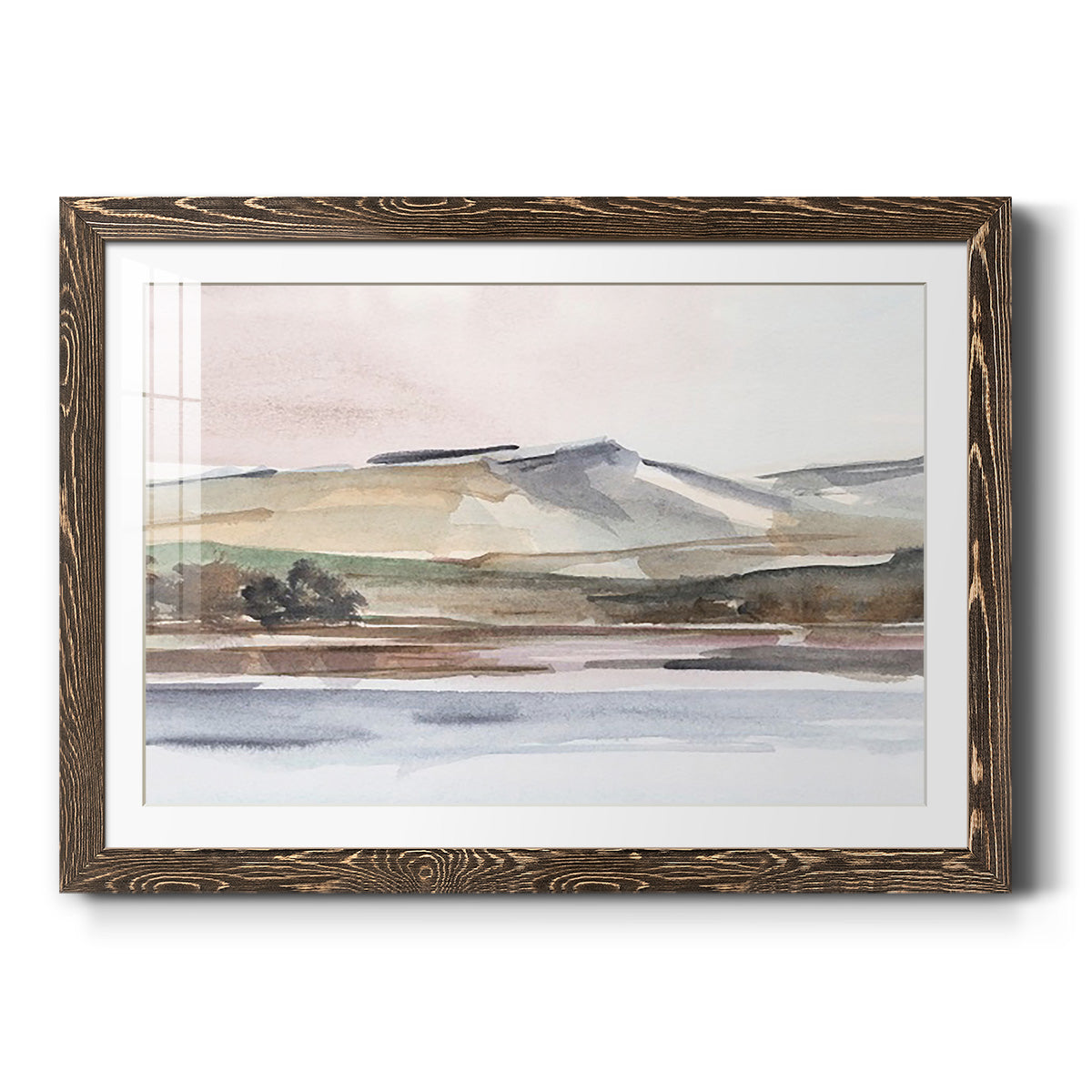 Autumn Mountain Valley I - Barnwood Framed Art Print