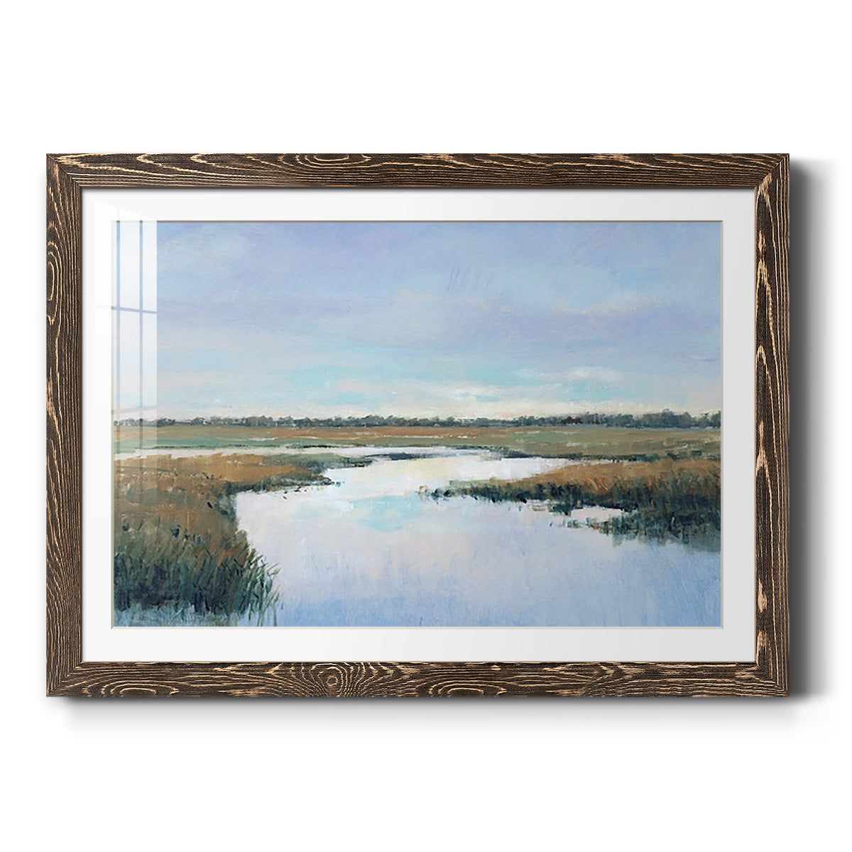 Coastal Plains I - Barnwood Framed Art Print