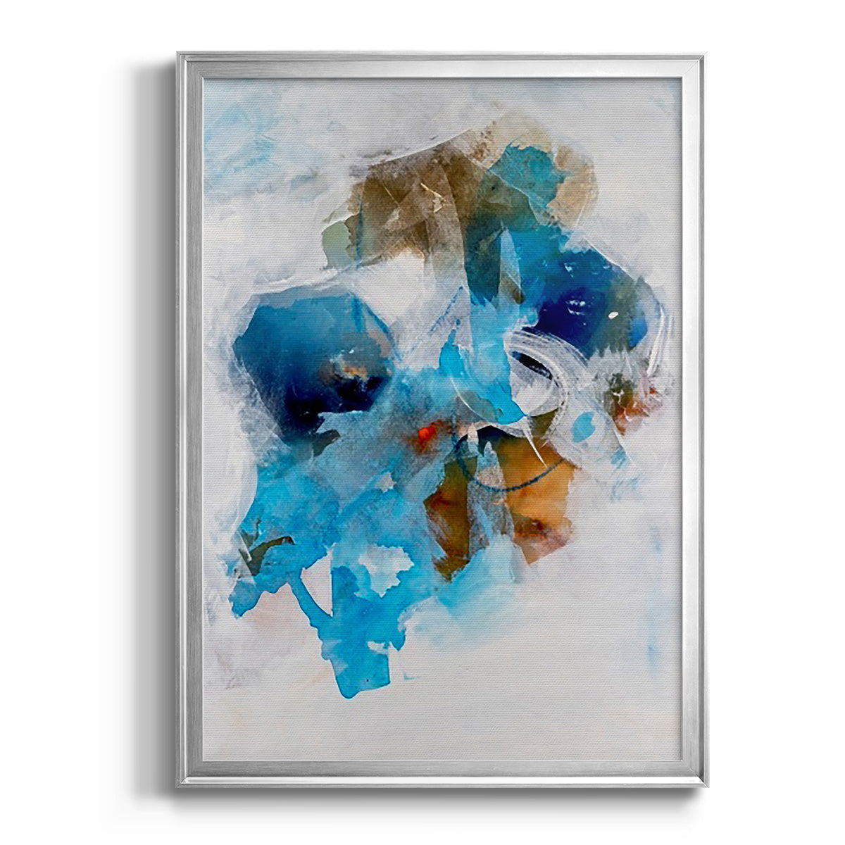 Misty Blue I - Modern Framed Canvas Print