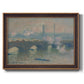 Waterloo Bridge, Gray Day - Ornate Framed Canvas Print