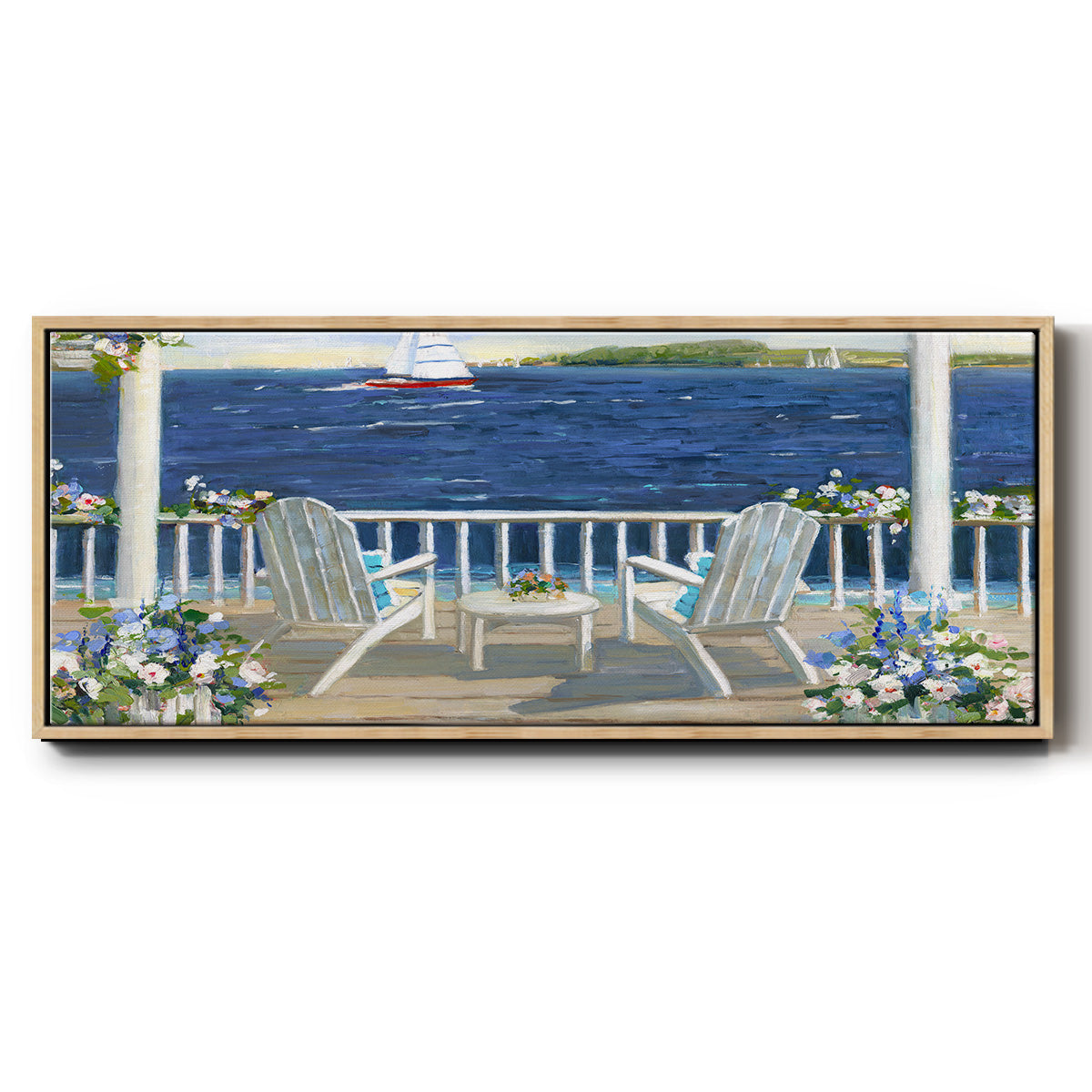 Summer Sail - Floater Framed Canvas Print