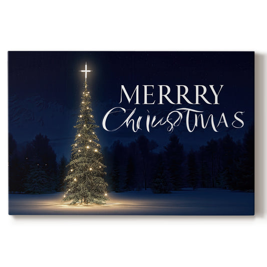 Quiet Blue Fir Serenade - Canvas Art Print