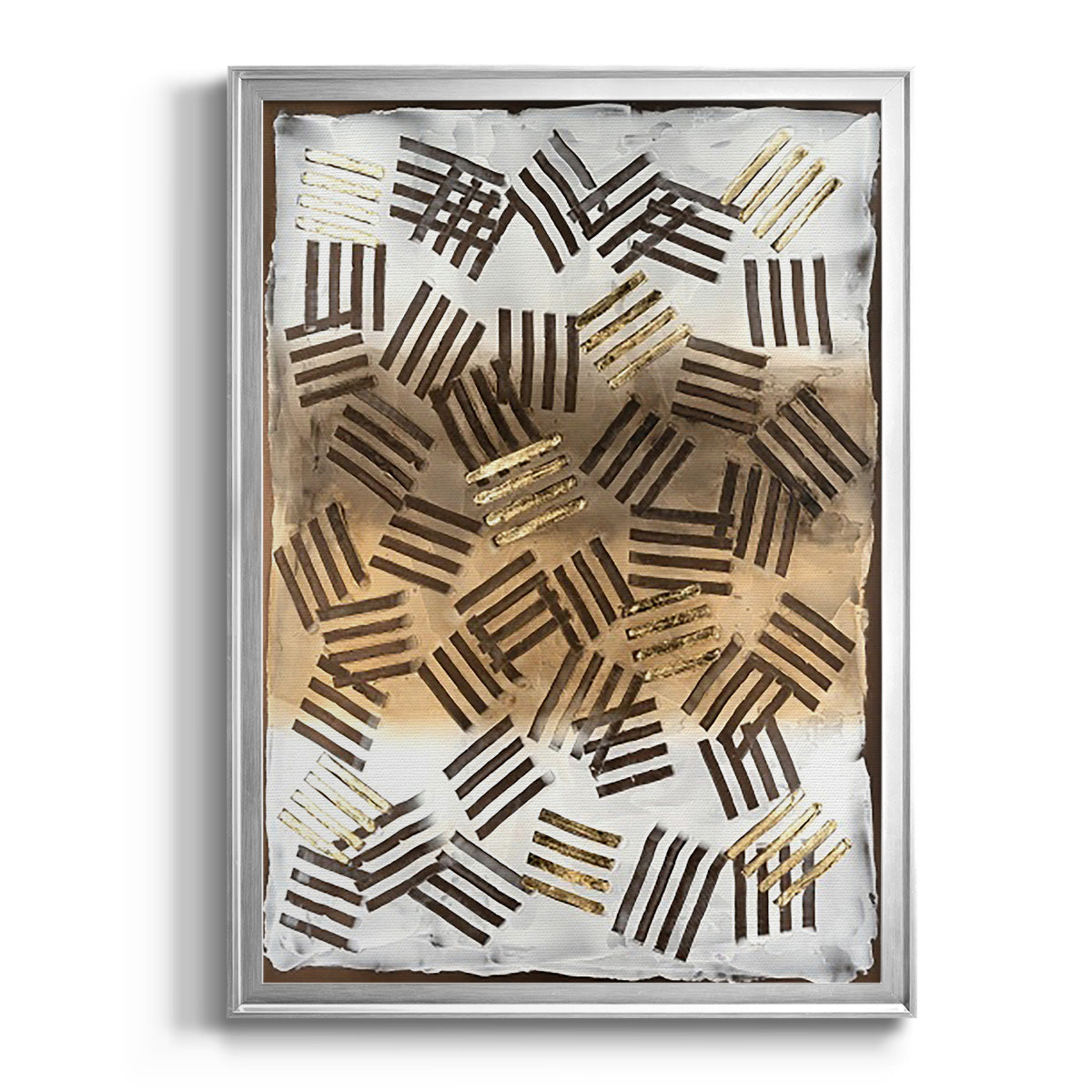 Raffia Palm II - Modern Framed Canvas Print