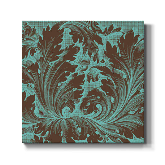 Azure Acanthus IV-Premium Gallery Wrapped Canvas - Ready to Hang