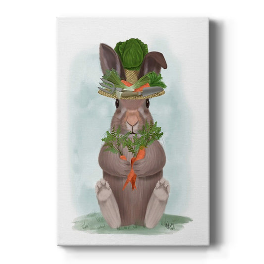 Rabbit Carrot Hat - Canvas Art Print