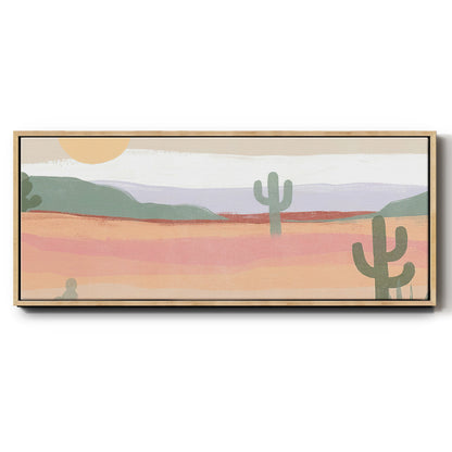 Cactus Plateau II - Floater Framed Canvas Print
