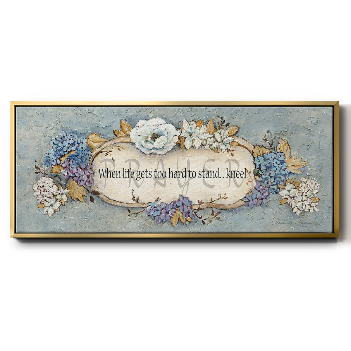Prayer - Floater Framed Canvas Print