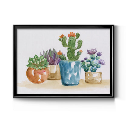Summer Succulents II - Modern Framed Canvas Print
