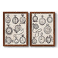 Pocket Watch Sketches I - Premium Framed Canvas 2 Piece Set - Ready to Hang