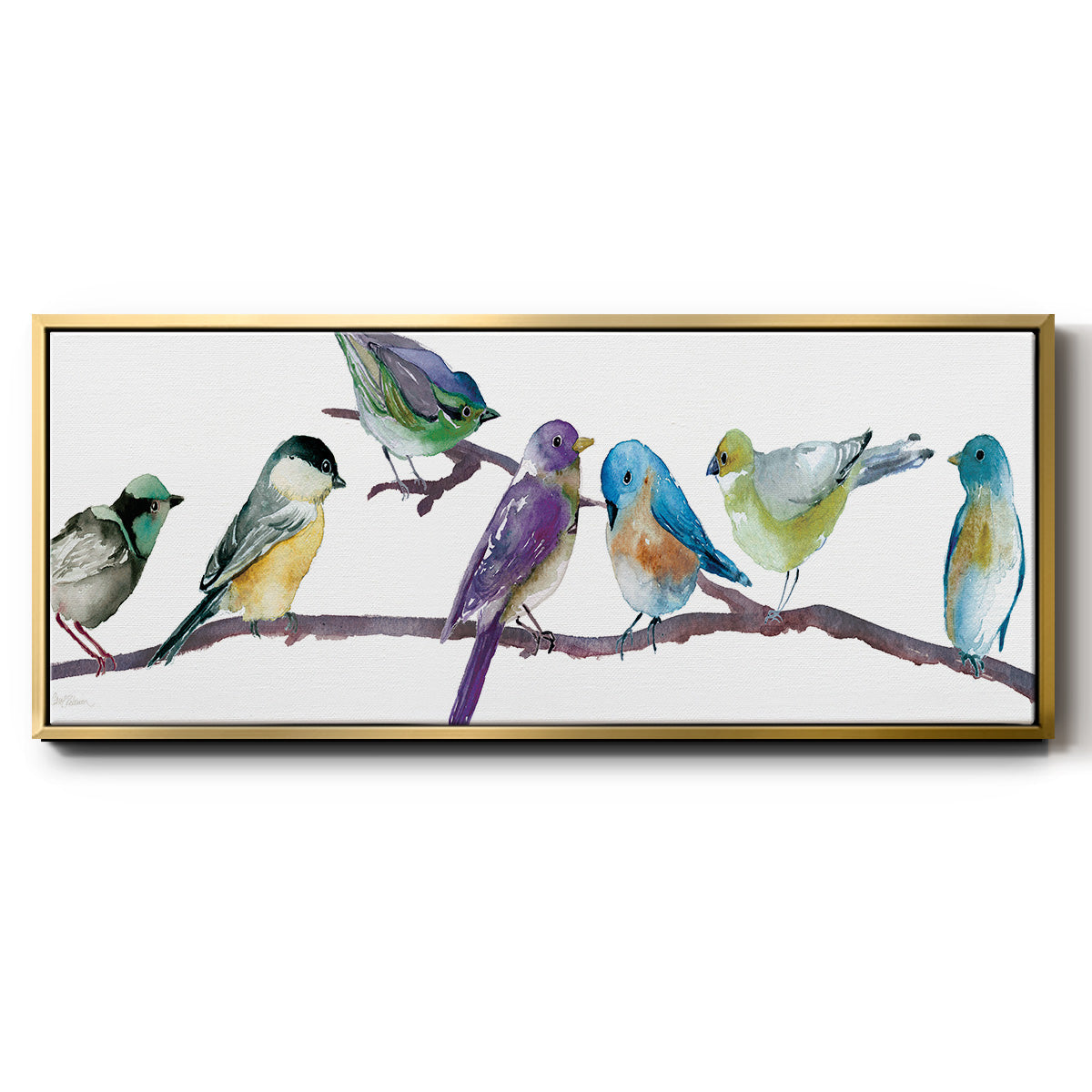 Colorful Spot - Floater Framed Canvas Print