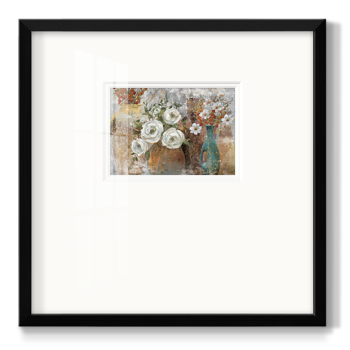 Vessels and Blooms Spice - Double Matboard Framed Print