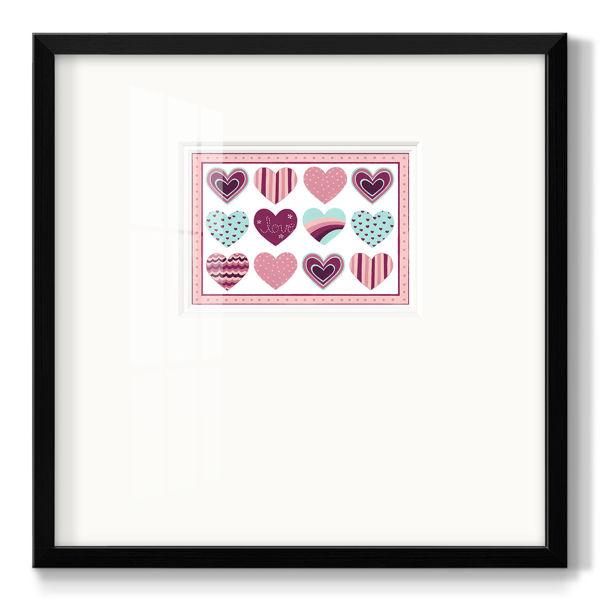 Sweet Valentine Collection A - Double Matboard Framed Print