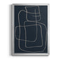 Shapes and Night Sky II - Modern Framed Canvas Print