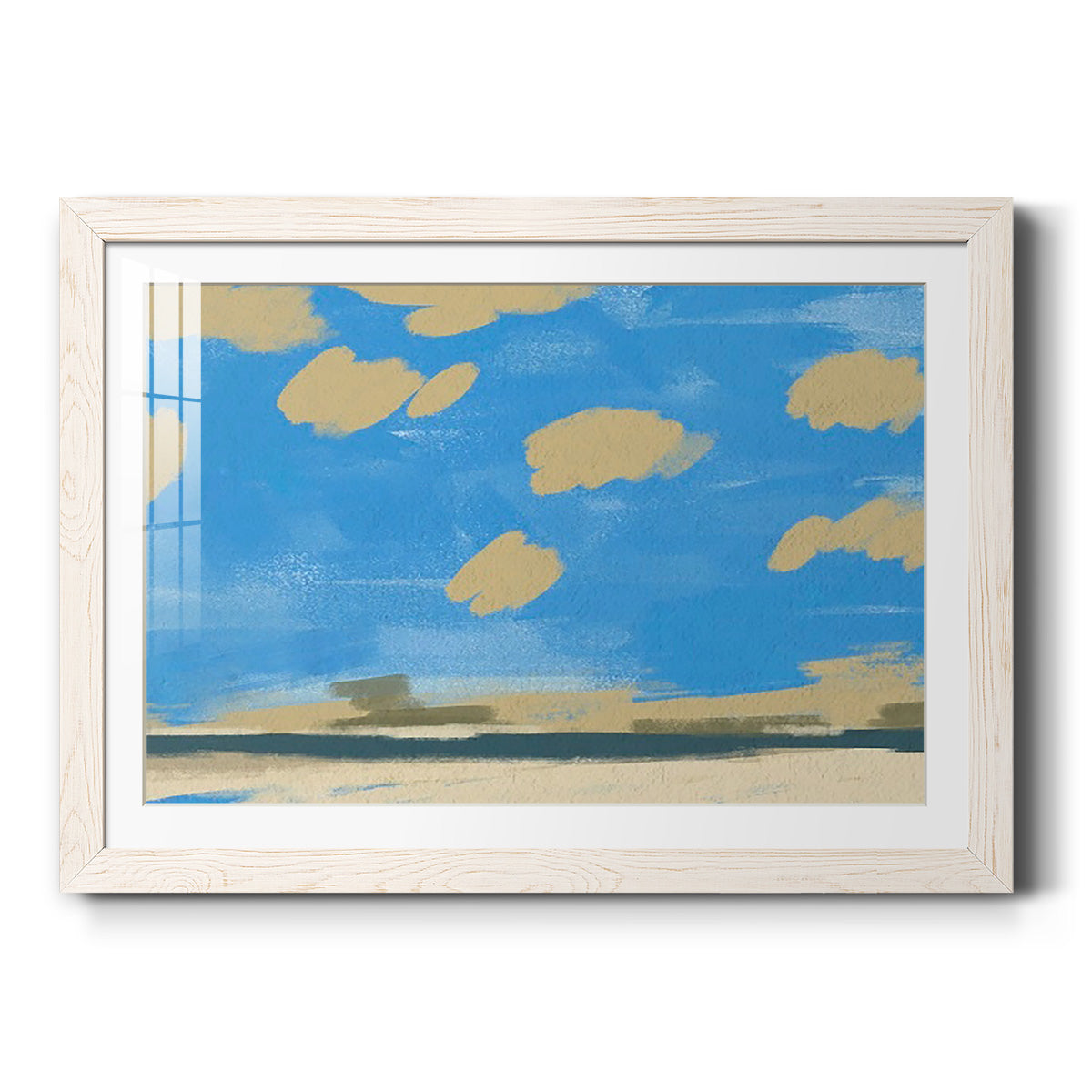 Textured Beachscape II - Barnwood Framed Art Print