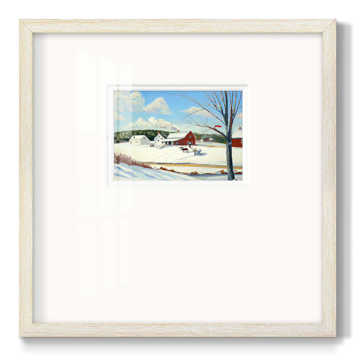 Winter Barn III Premium Framed Print Double Matboard