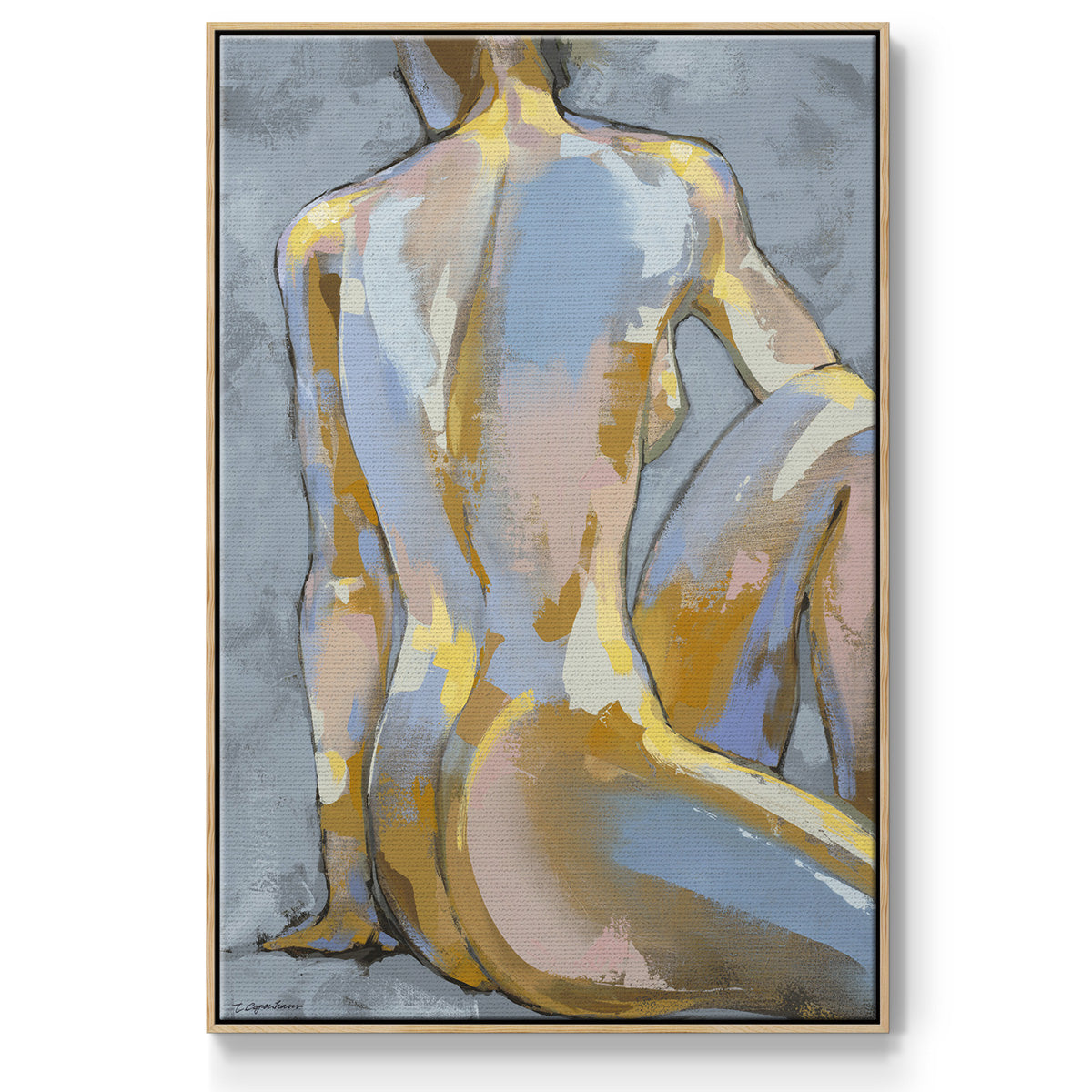 Grey Maiden II - Floater Framed Canvas Print