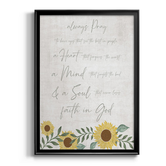 Always Pray - Modern Framed Canvas Print