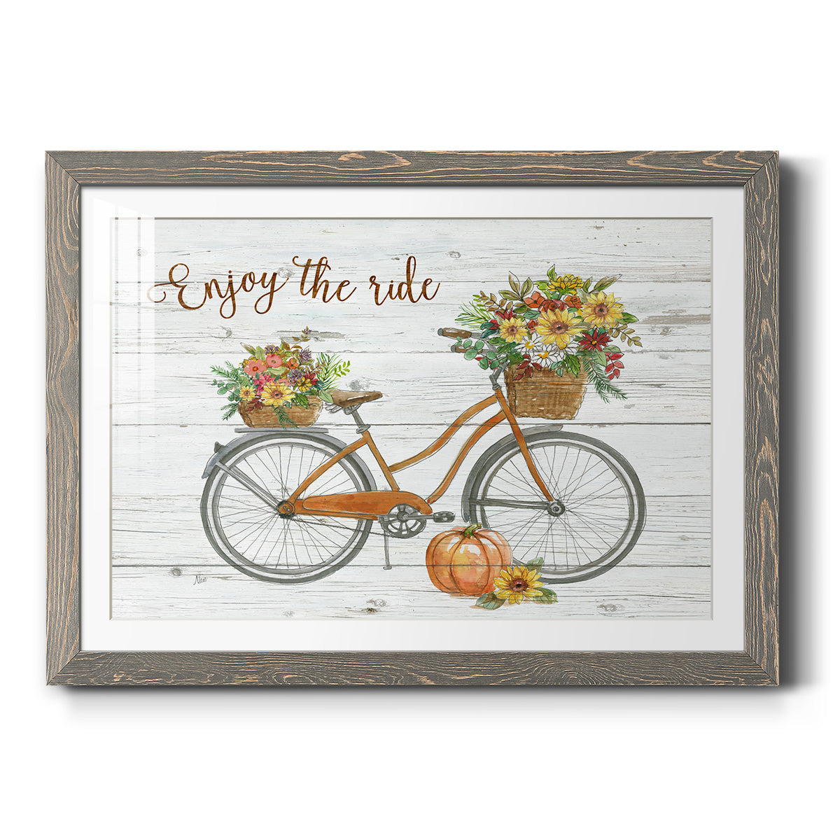 Harvest Bike - Barnwood Framed Art Print
