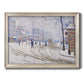 Snow, Boulevard de Clichy, Paris - Ornate Framed Canvas Print