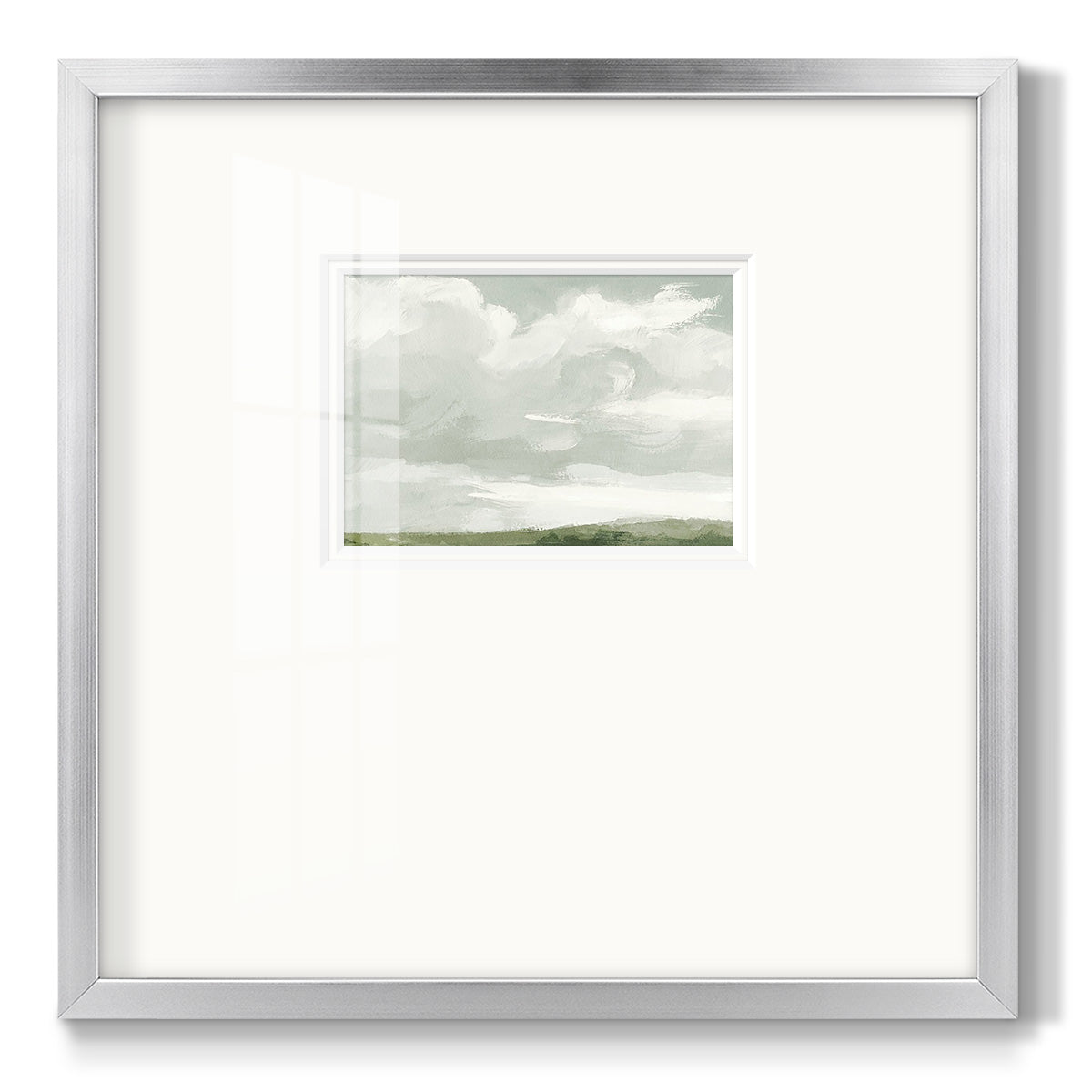 Gray Stone Sky III Premium Framed Print Double Matboard