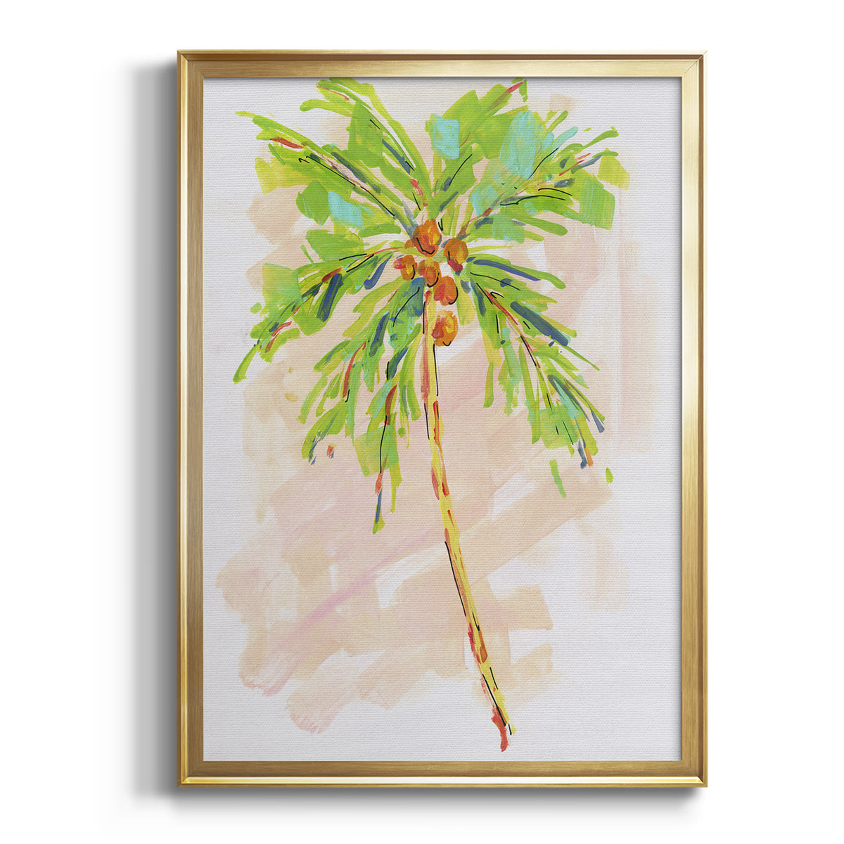 Coconut Palm I - Modern Framed Canvas Print