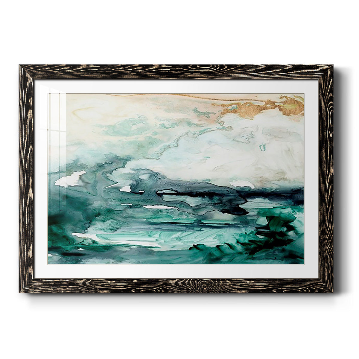 Sea Foam Flow I - Barnwood Framed Art Print