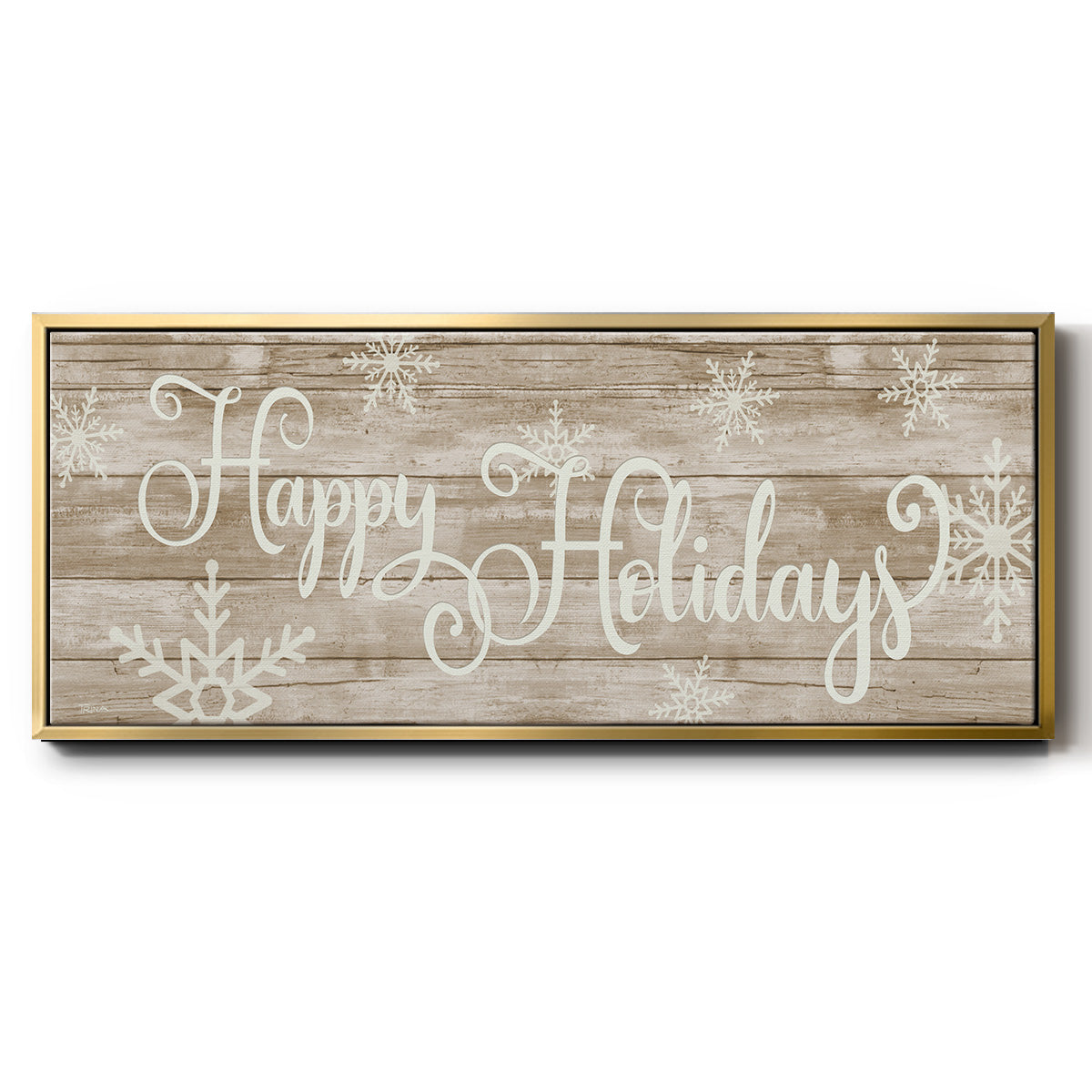 Happy Holidays - Floater Framed Canvas Print