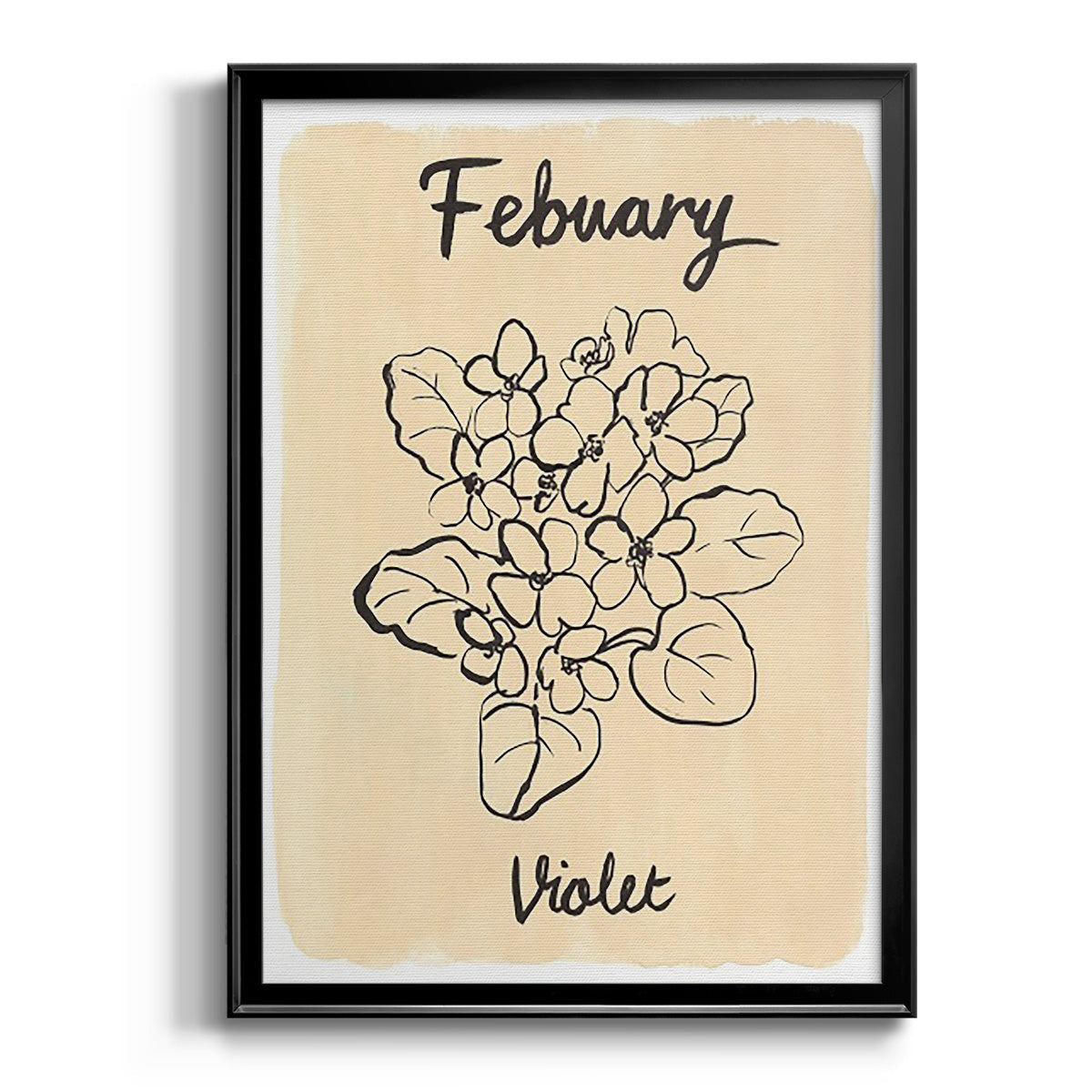 Birth Month II - Modern Framed Canvas Print