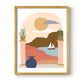 Paper Scene III - Restickable Framed Art Print