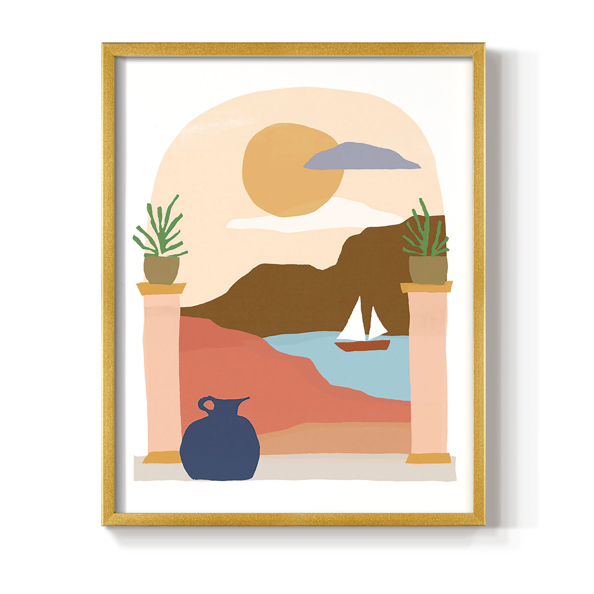 Paper Scene III - Restickable Framed Art Print