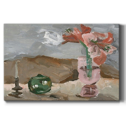Vase of Pink Flowers II - Canvas Art Print