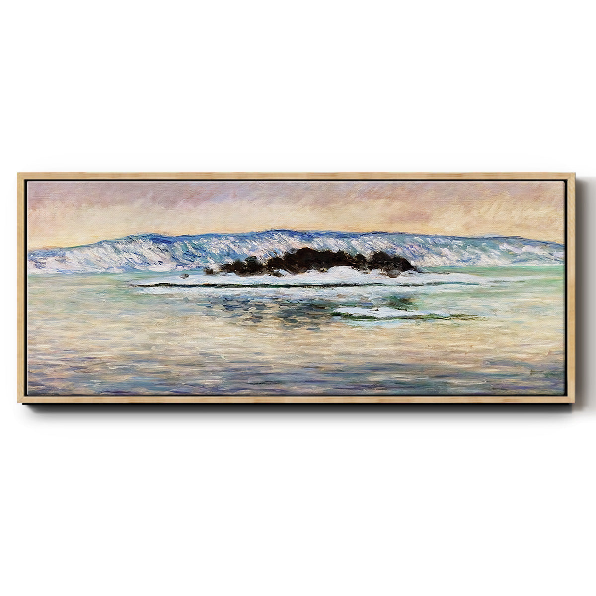 The Fjord, Near Christiania, 1893 - Floater Framed Canvas Print