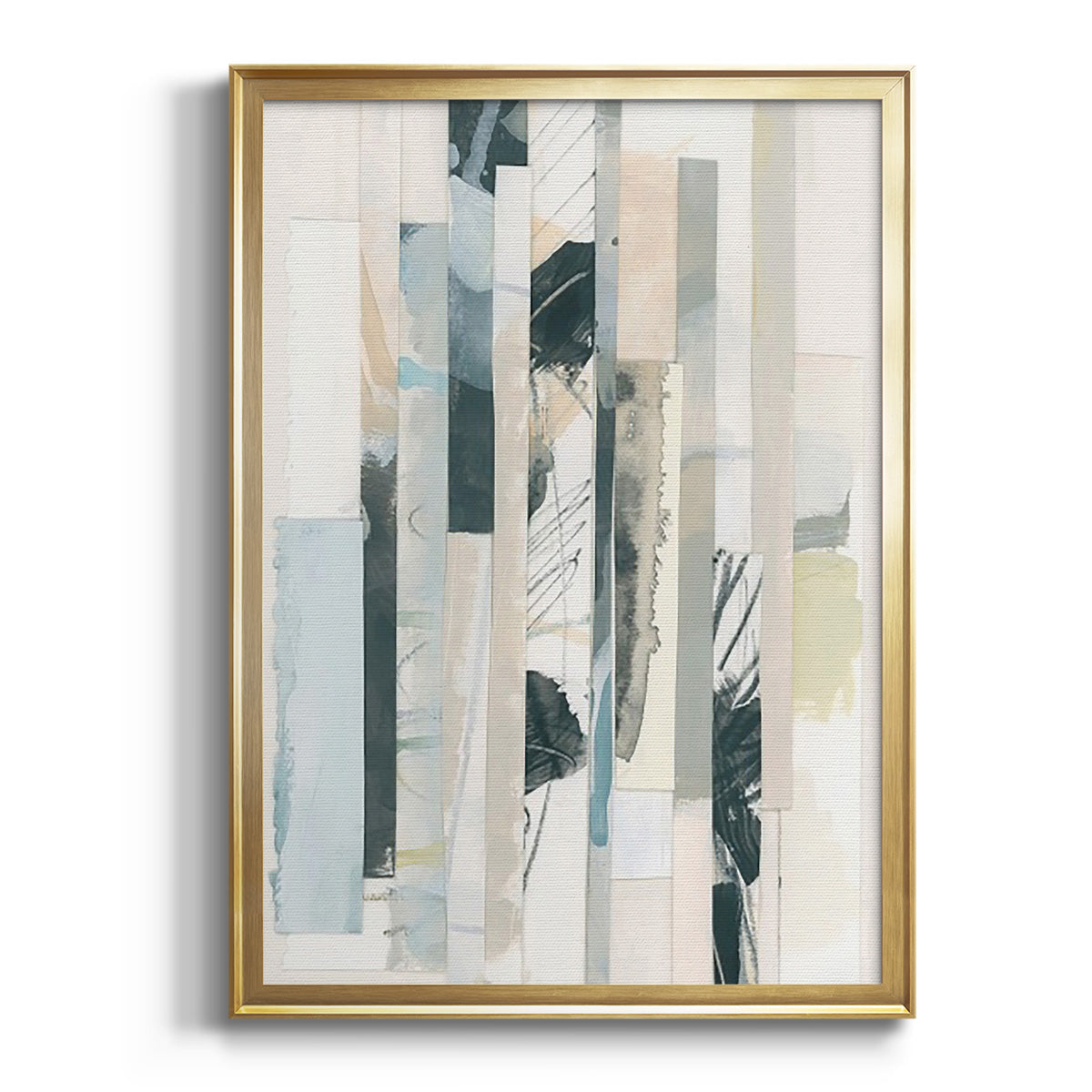 Paper Strata II - Modern Framed Canvas Print