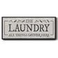 Laundry Gathers - Floater Framed Canvas Print
